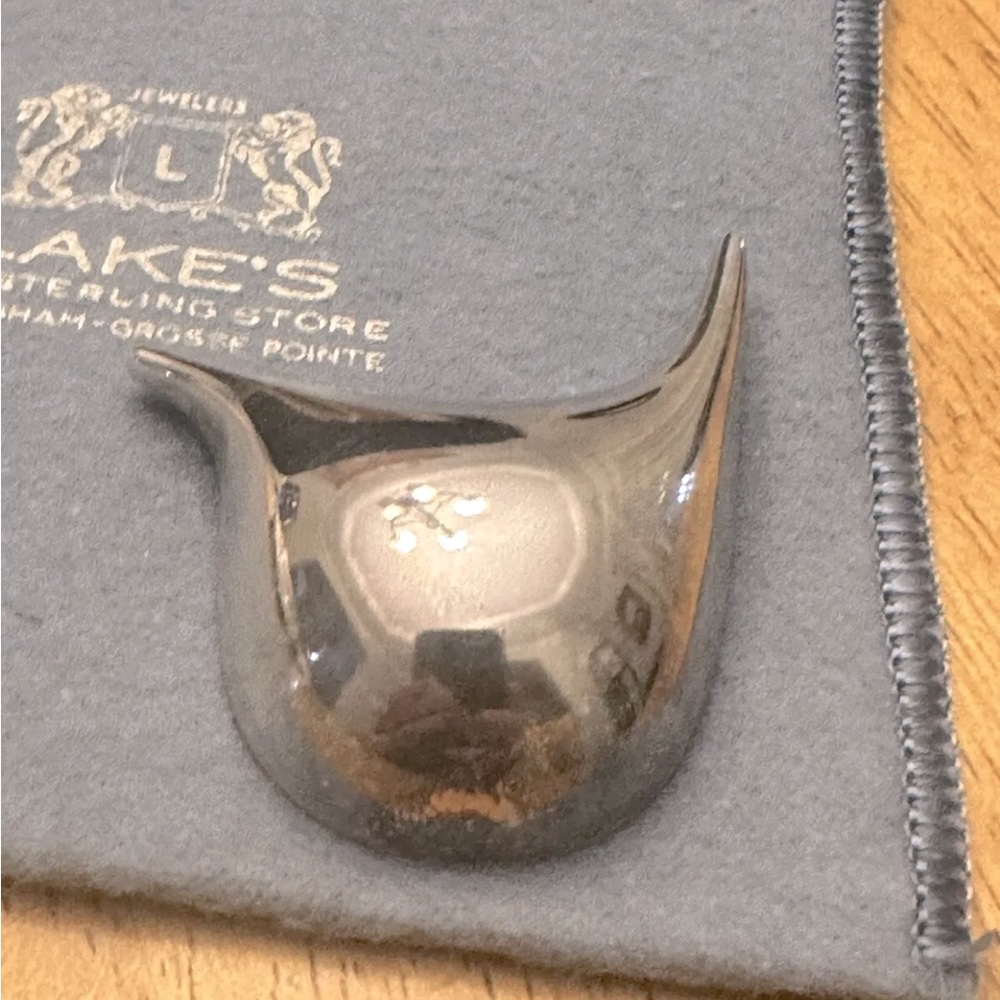 Very rare- vintage (50s-60s)Georg Jensen abstract sterling silver brooch